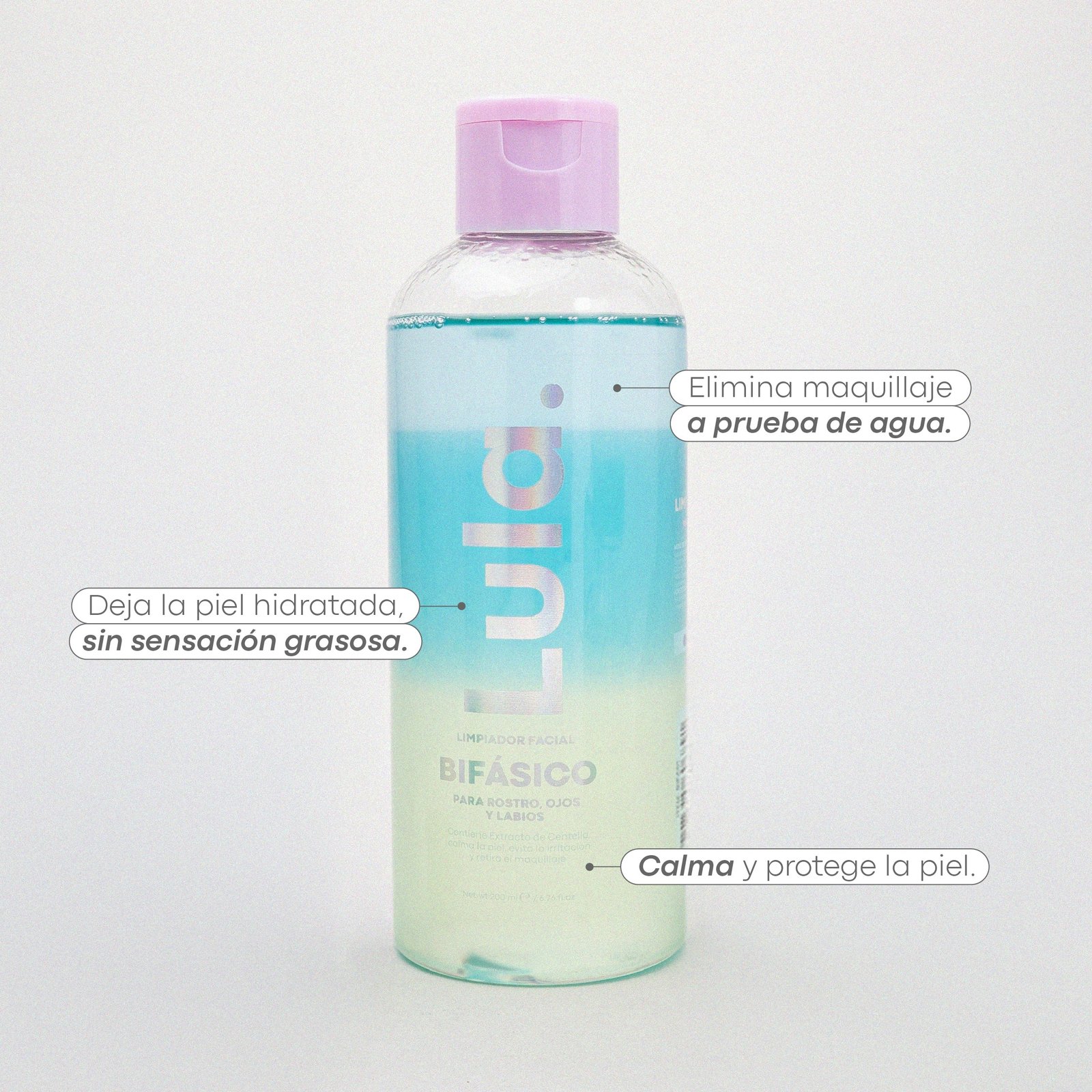 Limpiador bifasico con extracto de centella 200 ml