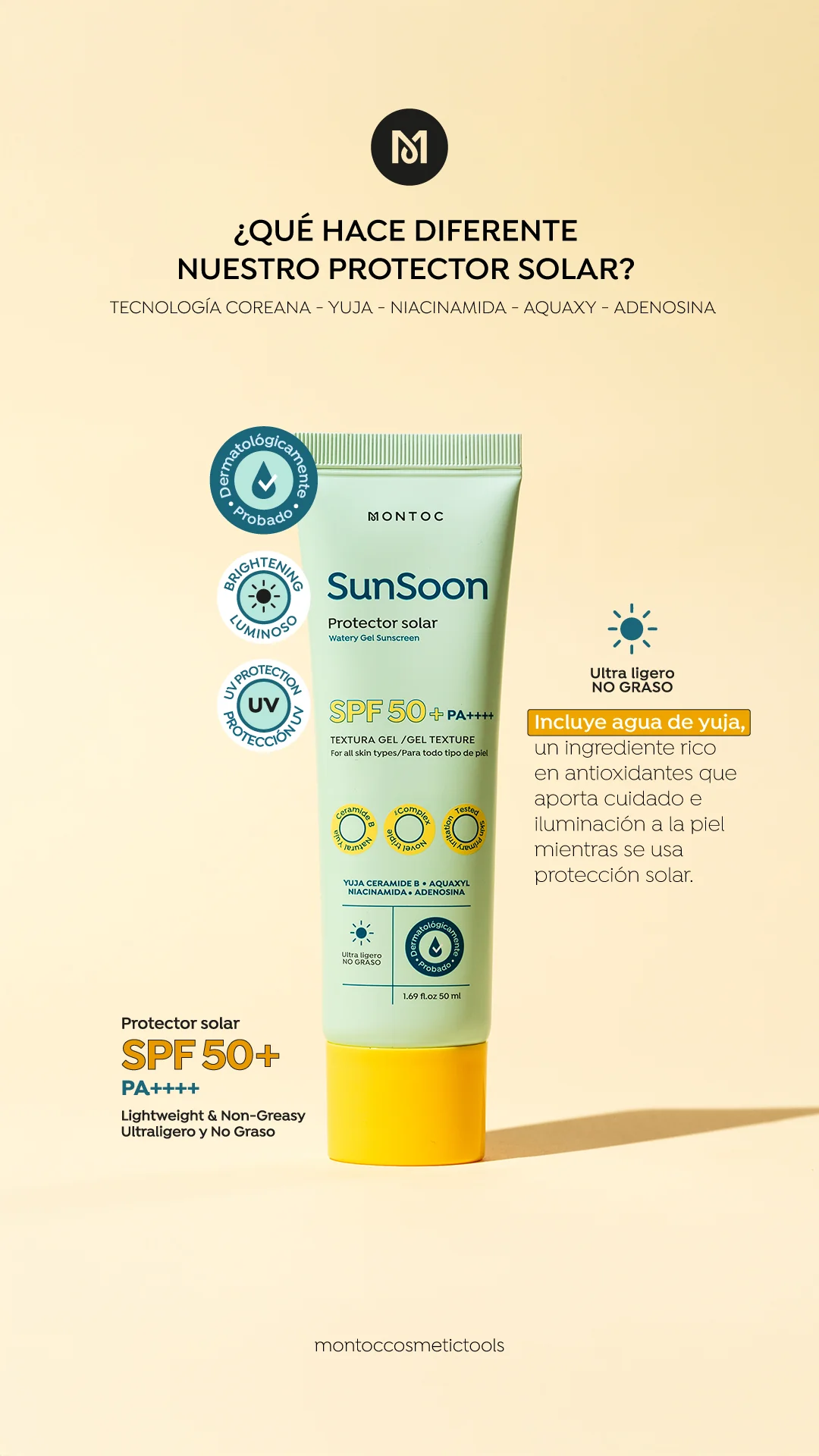 Protector solar en gel sunsoon spf 50