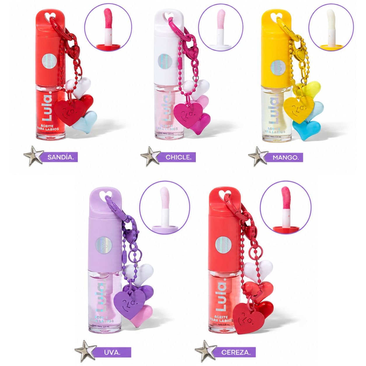 Aceite para labios con charm