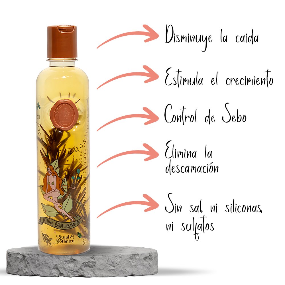 Shampoo con romero y eucalipto