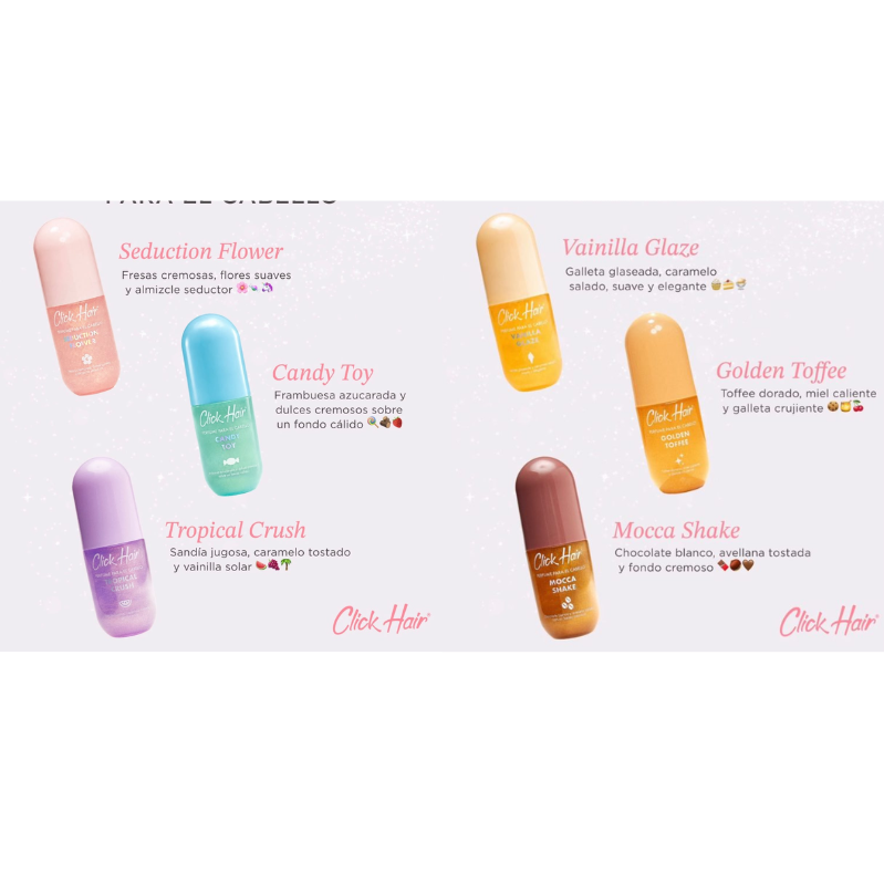 Perfume para el cabello